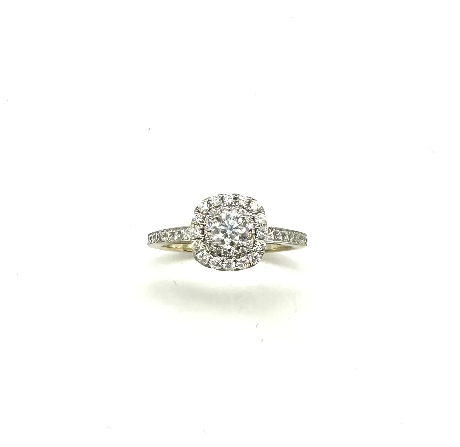 1 CTW Double Halo Diamond Ring