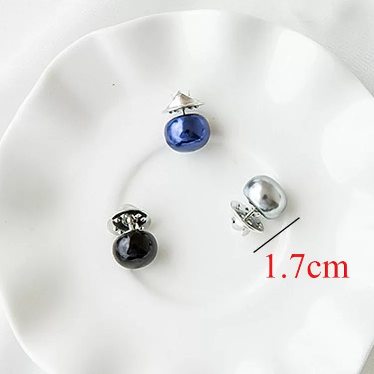 10 PCS Versatile Pearl Stud Buckle Anti-light Collar Buttonigan Shawl Pin Needle Diy Scarf Collar Pin Brooch Pin(Champagne)