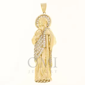 10K GOLD DIAMOND ST. JUDE PENDANT 43.6G