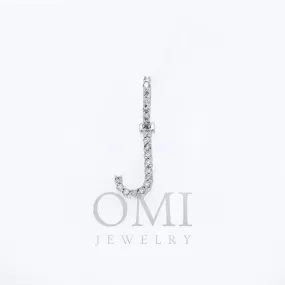 10K GOLD ROUND DIAMOND INITIAL J PENDANT 0.50 CT