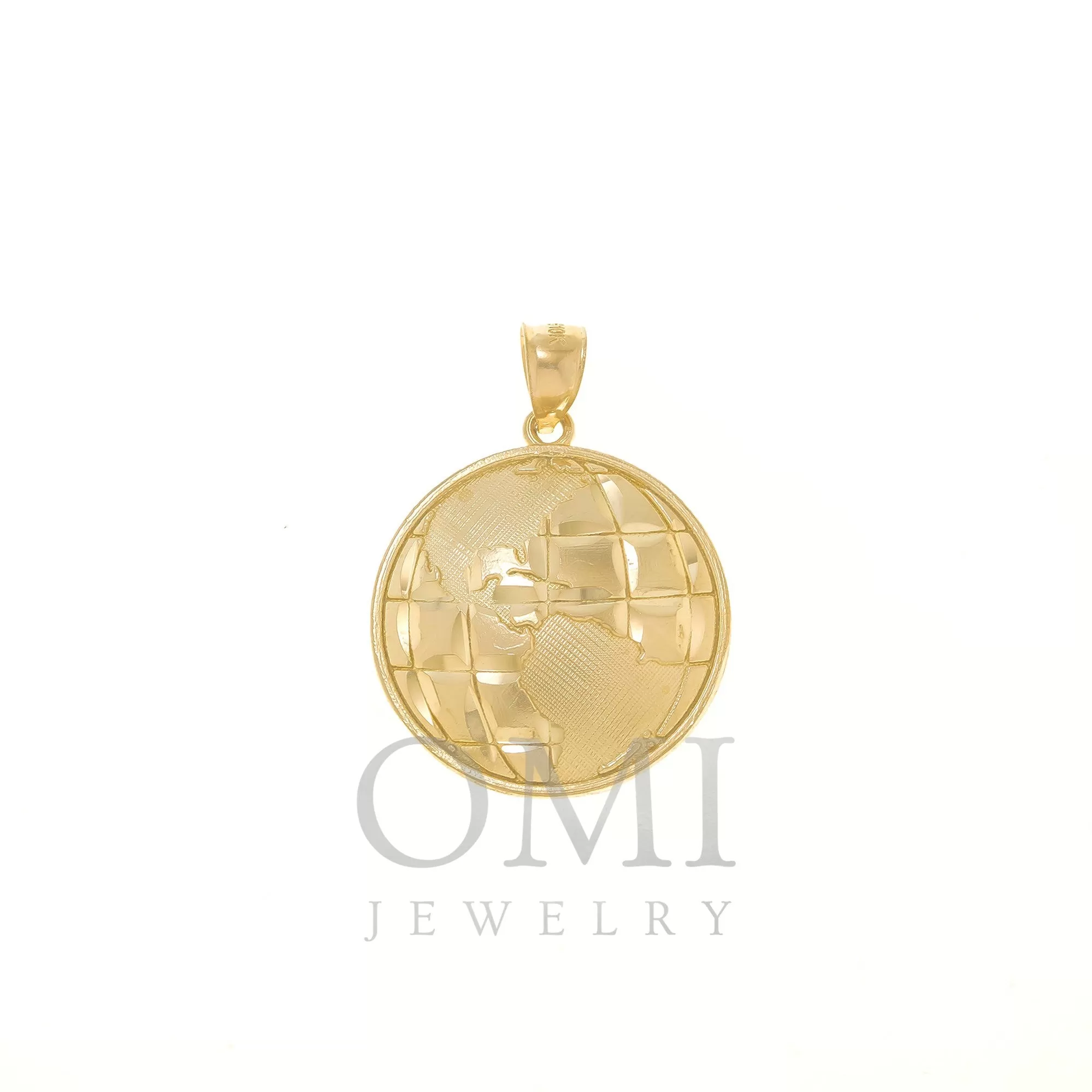 10K GOLD WORLD PENDANT 3.1G