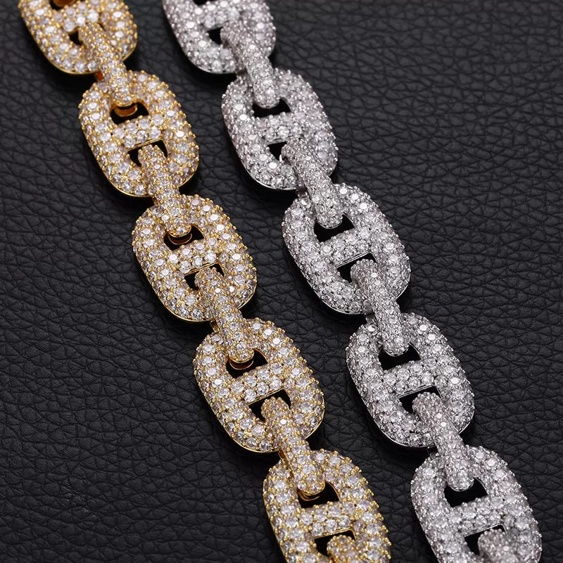 15mm Box Clasp Iced Out Chain/Bracelet