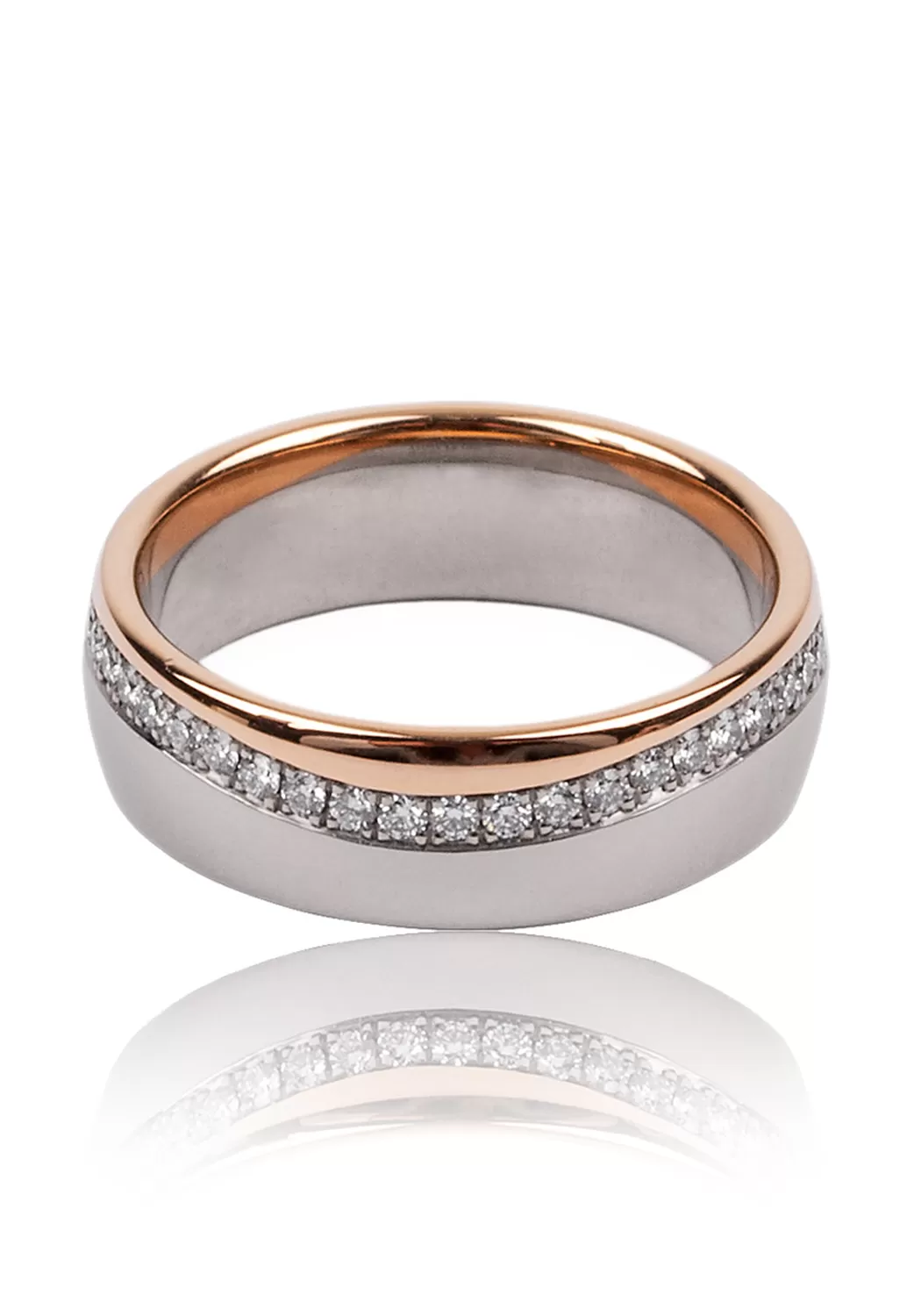 18KWRG Two-Tone Diamond Eternity Band