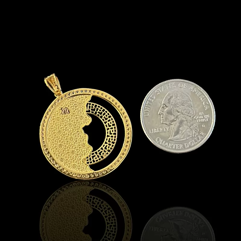 21K Solid Gold Surat Al-Falaq Pendant