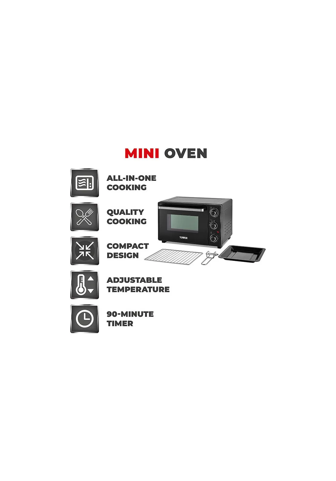 23L Mini Oven With Hot Plates | T14043