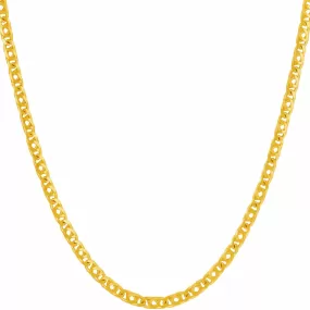 3mm Emblem Oval Chain Necklace