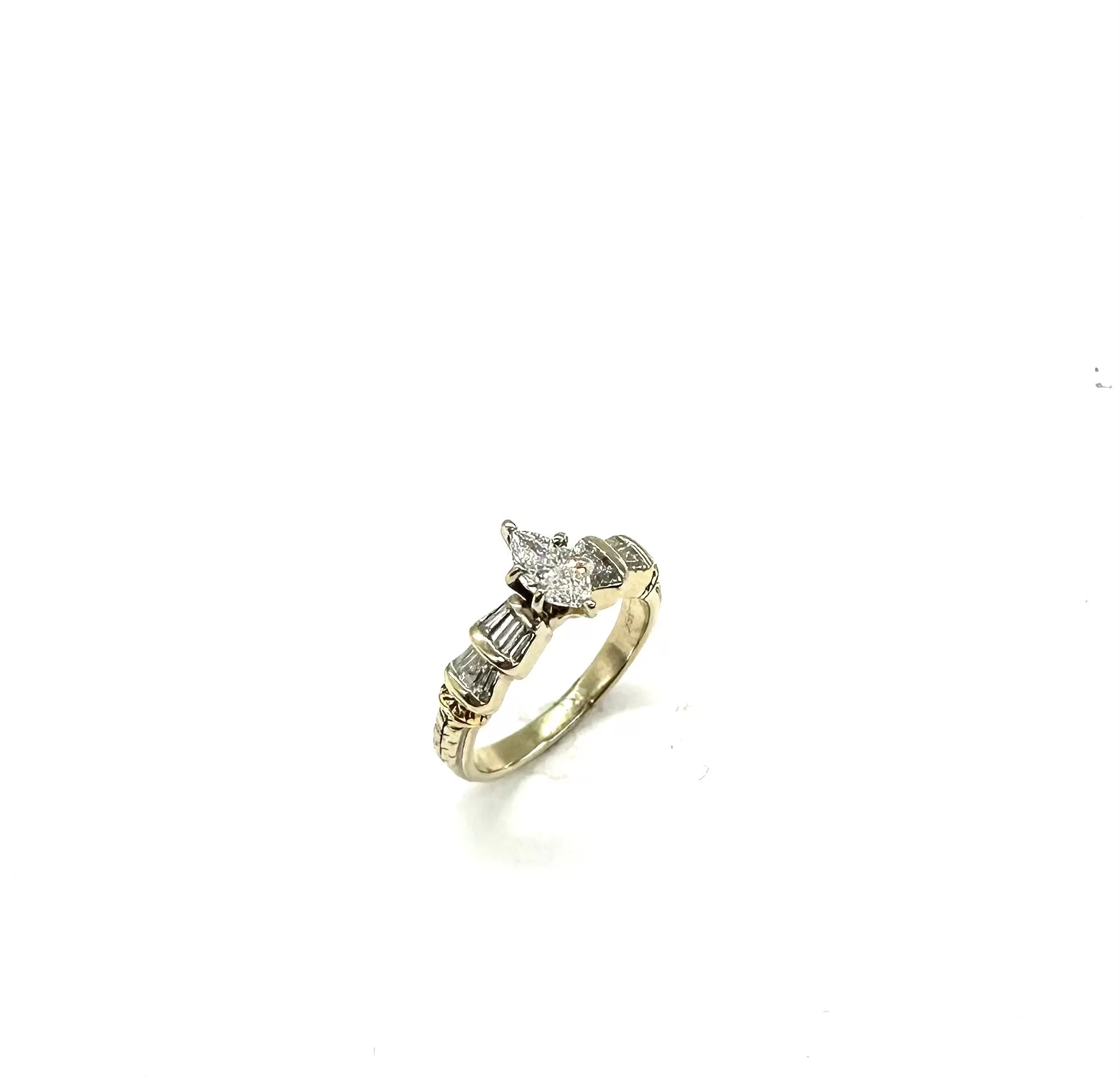 65 PTW Marquise & Baguette Diamond Ring