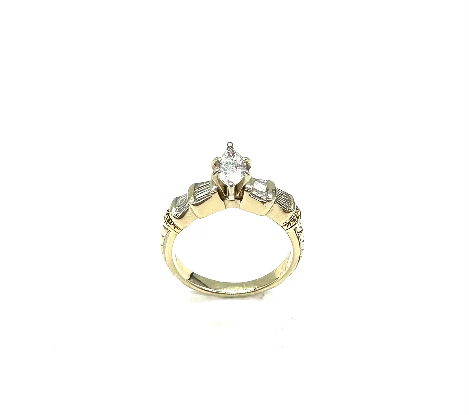 65 PTW Marquise & Baguette Diamond Ring