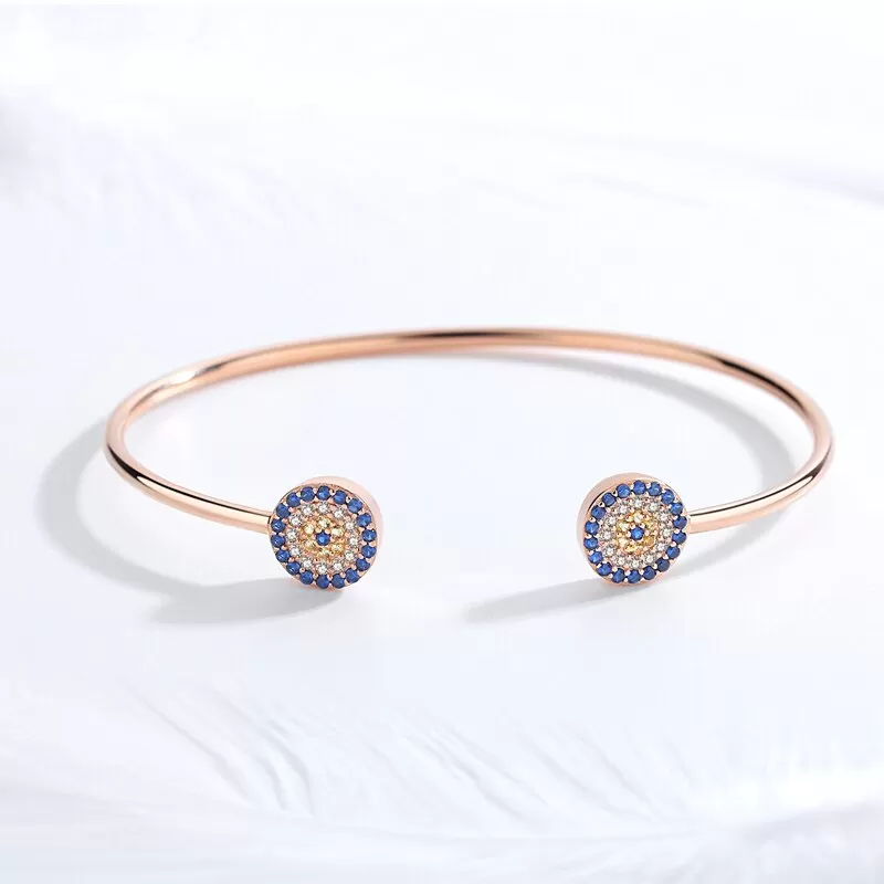 925 Sterling Silver Blue Evil Eye & Other Cute Styles, Luxurious Zircon Bracelet