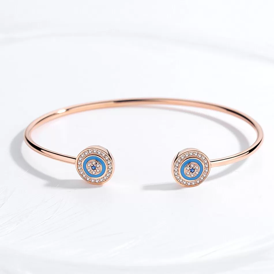 925 Sterling Silver Blue Evil Eye & Other Cute Styles, Luxurious Zircon Bracelet