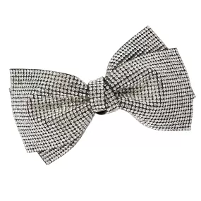 Accessorize London Women's Silver Statement Sparkle Bow Barette Clip