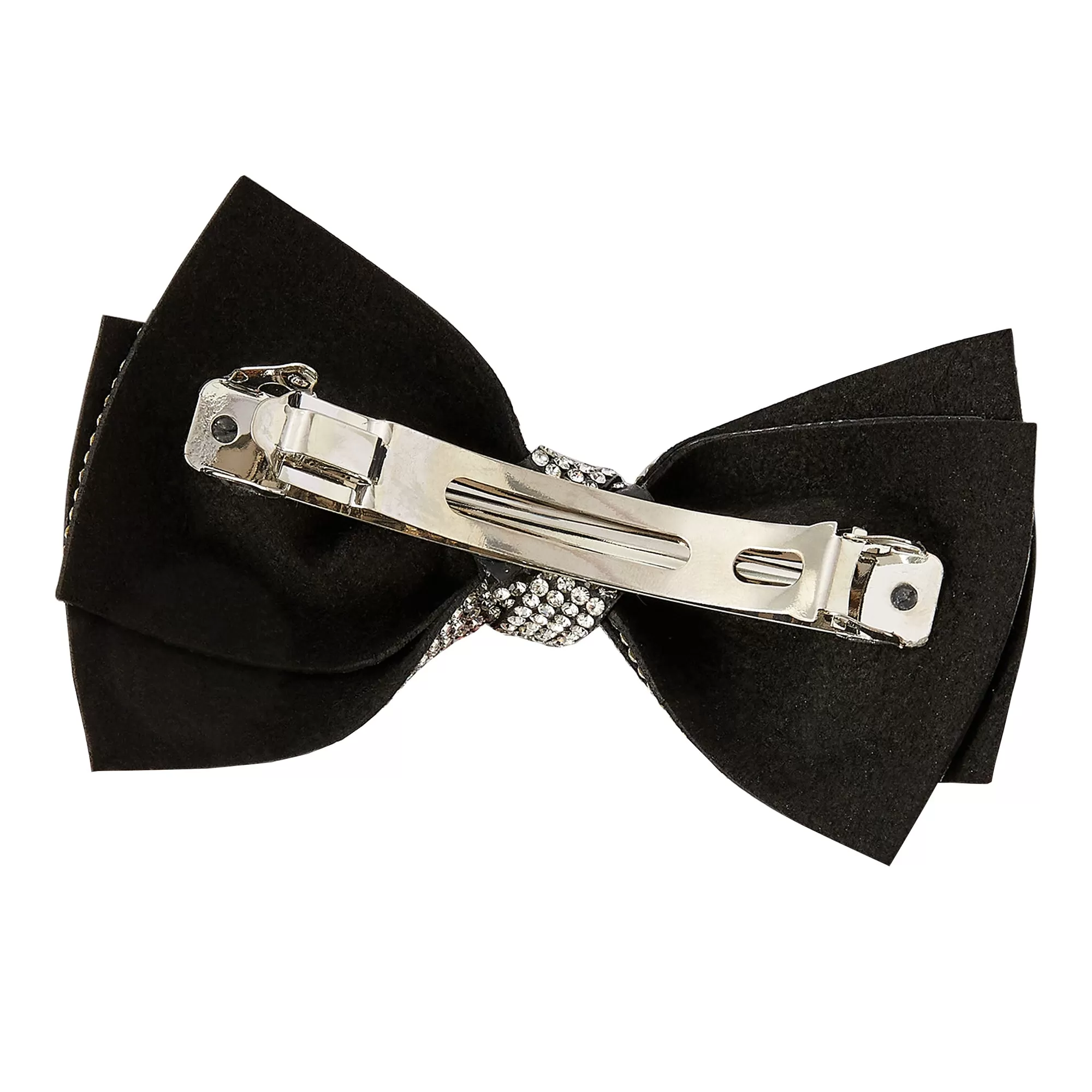 Accessorize London Women's Silver Statement Sparkle Bow Barette Clip