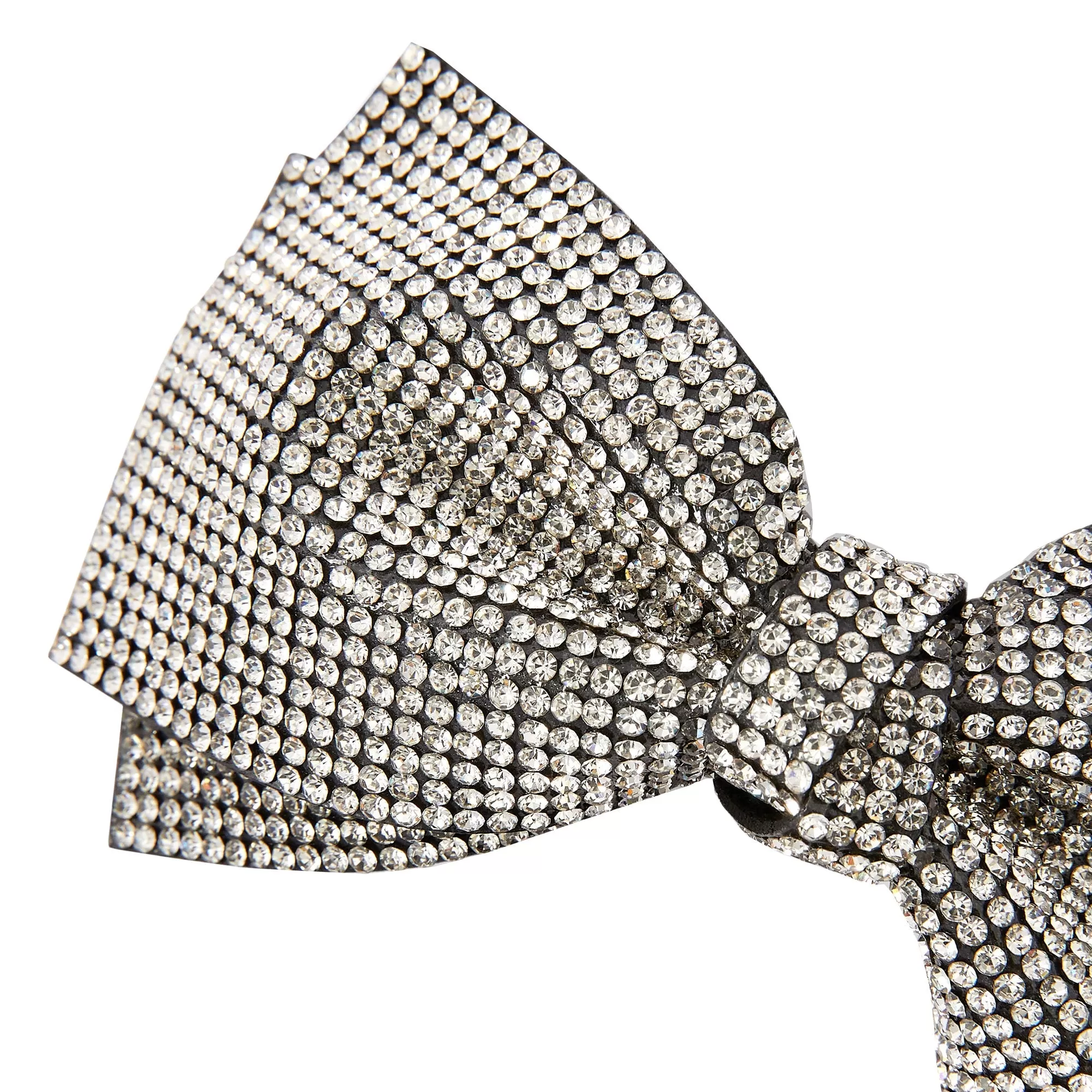 Accessorize London Women's Silver Statement Sparkle Bow Barette Clip