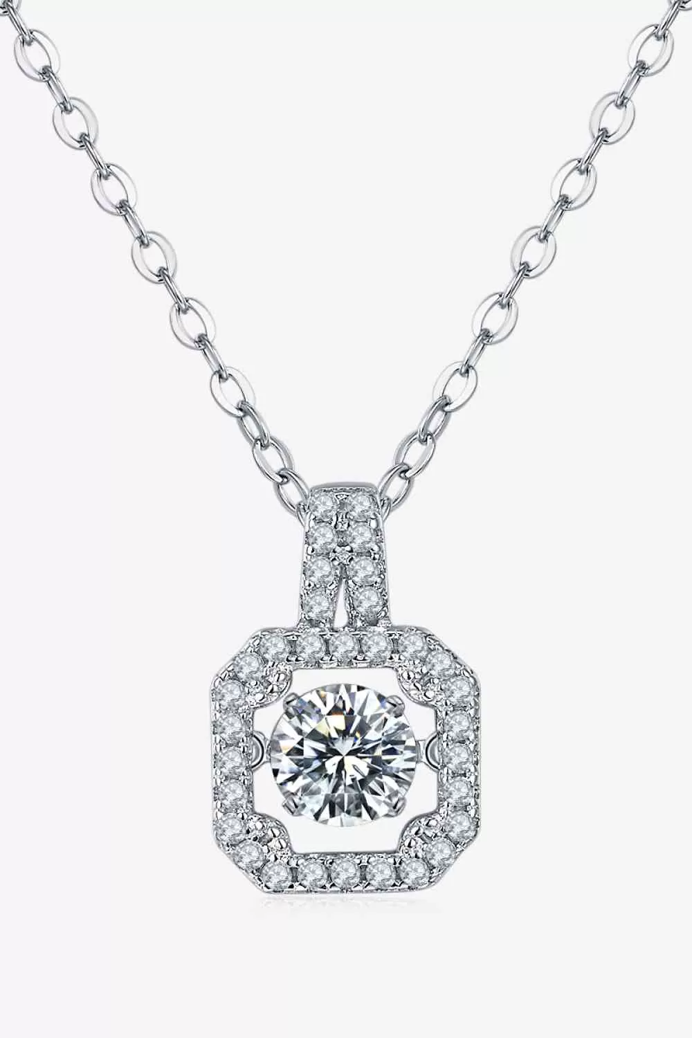 Adored Moissanite 925 Sterling Silver Necklace