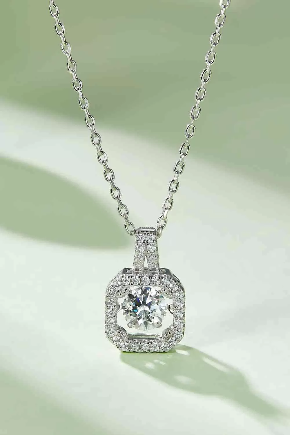 Adored Moissanite 925 Sterling Silver Necklace