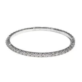 AFJ Diamond Collection  - Flexible Bracelet with Diamonds, 18k White Gold