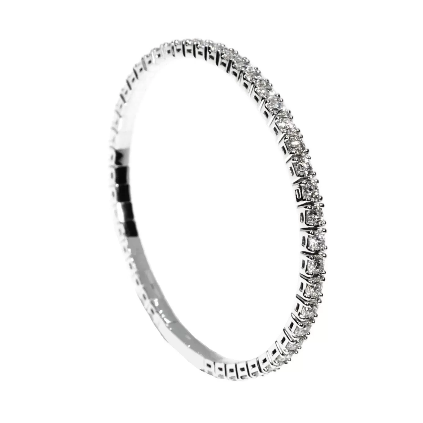 AFJ Diamond Collection  - Flexible Bracelet with Diamonds, White Gold