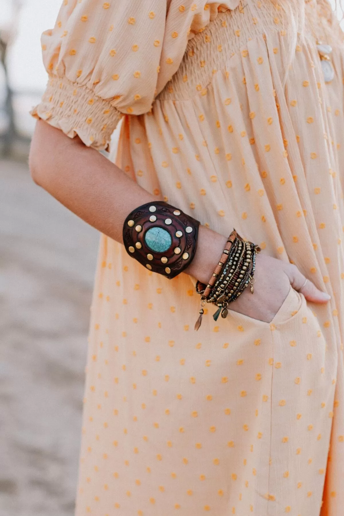 Alyda Boho Bracelet Set - Brown