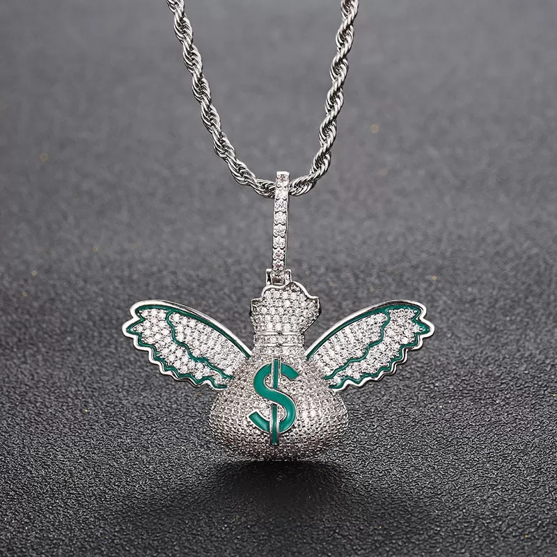 Angel Wings Money Bag Pendant