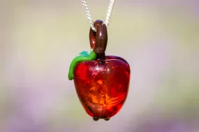 Apple of my Eye Glass Pendant with Cremation Ash