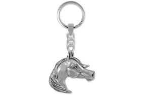 Arabian Horse Key Ring Sterling Silver Handmade Arabian Horse Jewelry  ARB1-KR