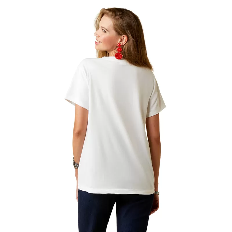 'Ariat' Women's Small Town Graphic T-Shirt - Cloud Dancer