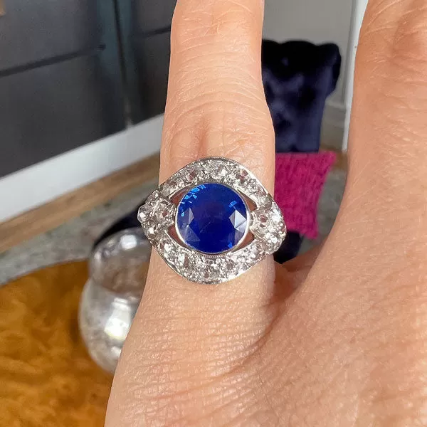 Art Deco Sapphire & Diamond Ring