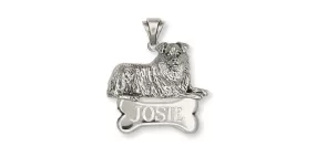 Australian Shepherd Pendant Jewelry Sterling Silver Handmade Dog Pendant AU2-NP