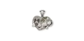 Basset Hound Angel Pendant Jewelry Sterling Silver Handmade Dog Pendant BH2-AP