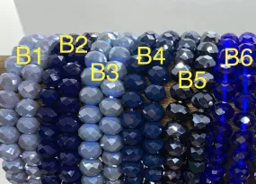 Beaded Stretch Bracelets in Navy Blue