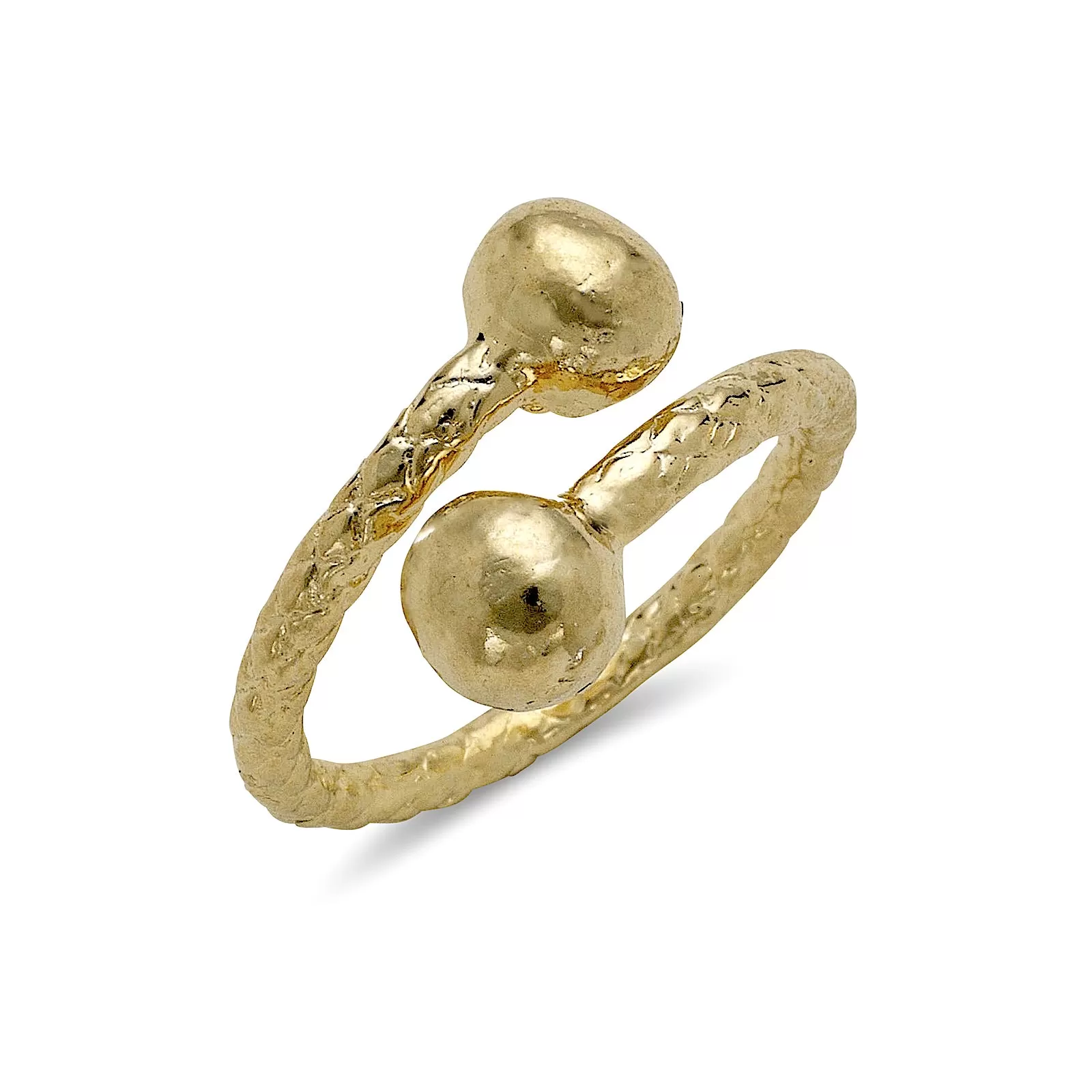 Better Jewelry Classic Ball Ends 10K Yellow Gold West Indian Style Ring