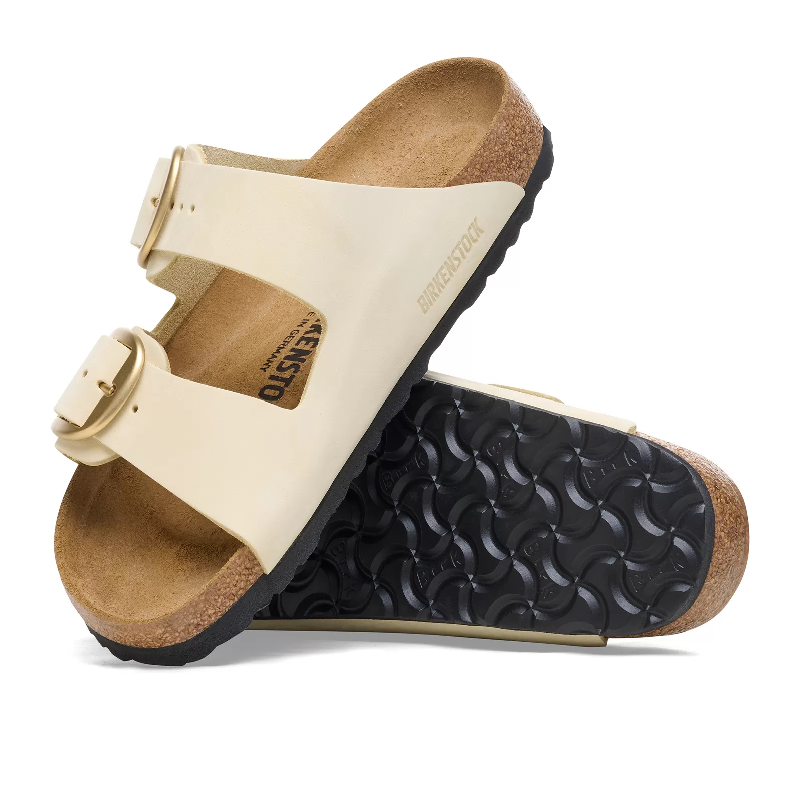 Birkenstock Arizona Big Buckle Slide Sandal (Women) - Ecru Nubuck