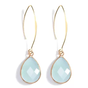 Bit of Class Crystal Teardrop V Hook Earrings