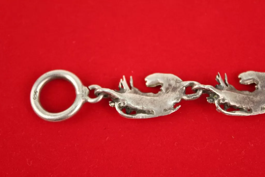 Bracelet with Crawfish Motif in Sterling  Silver