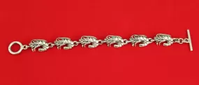 Bracelet with Crawfish Motif in Sterling  Silver