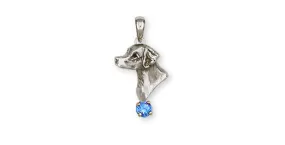 Brittany Dog Pendant Handmade Sterling Silver Dog Jewelry BS2-SP