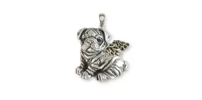 Bulldog Angel Pendant Jewelry Sterling Silver Handmade Dog Pendant BD23-AP