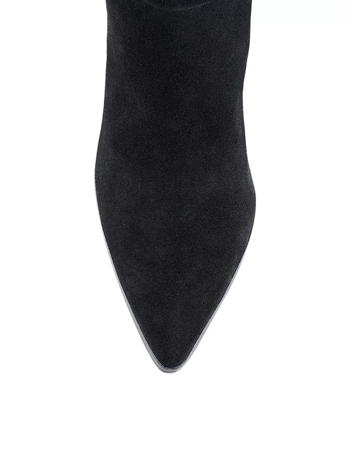 Bumper Mid Calf Boots - Black Suede