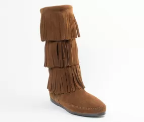 Calf Hi 3-Layer Fringe Boot