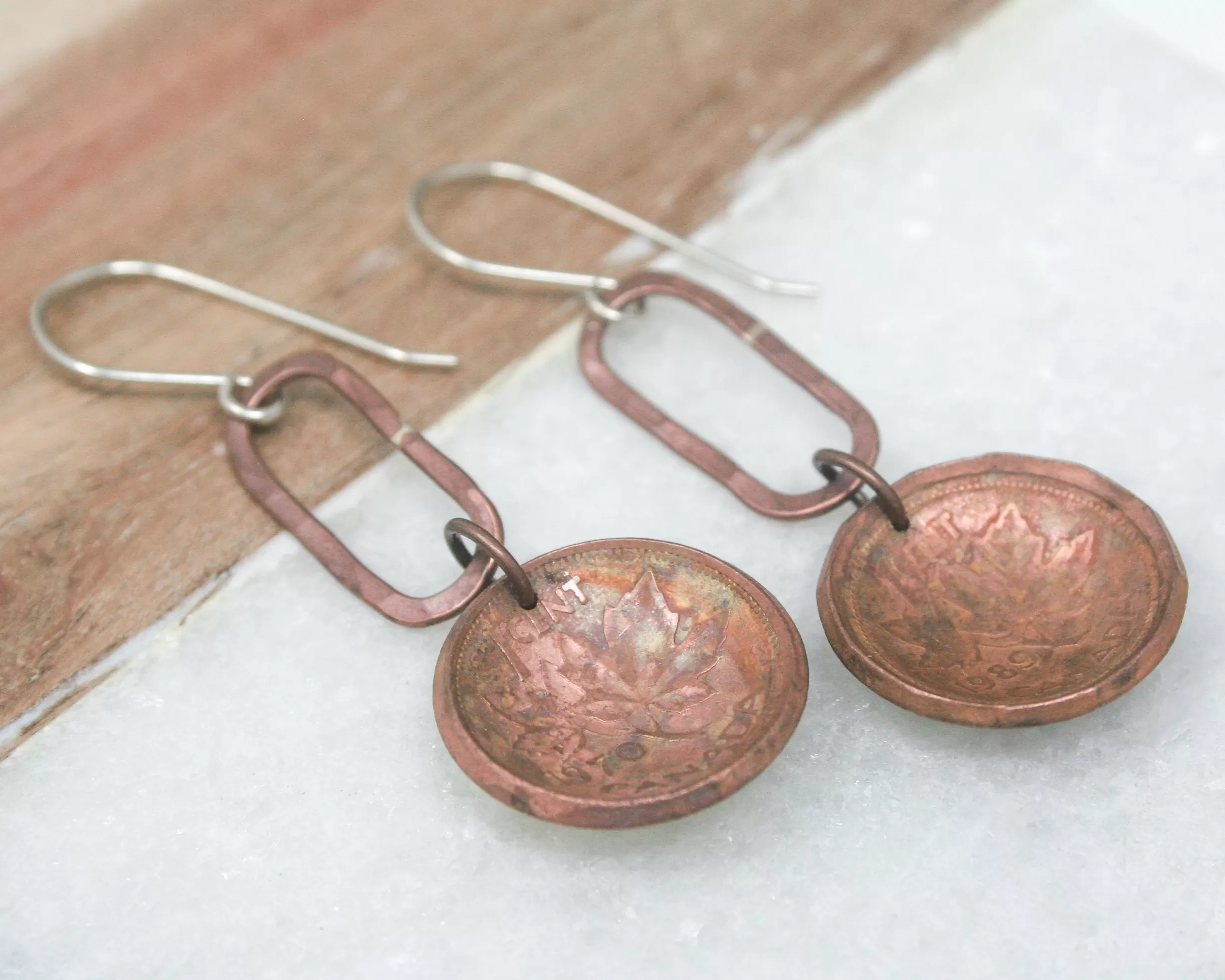 Canada World Coin Earrings