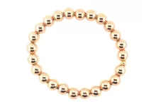 Classic Ball Gold Bead Bracelets (Stretchy)