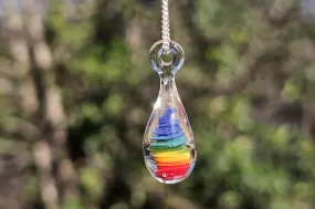 Dainty Rainbow Drop Pendant