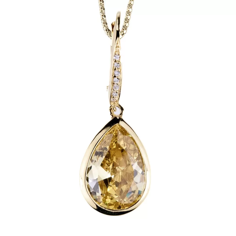 Delight Canary Pear Drop Pendant