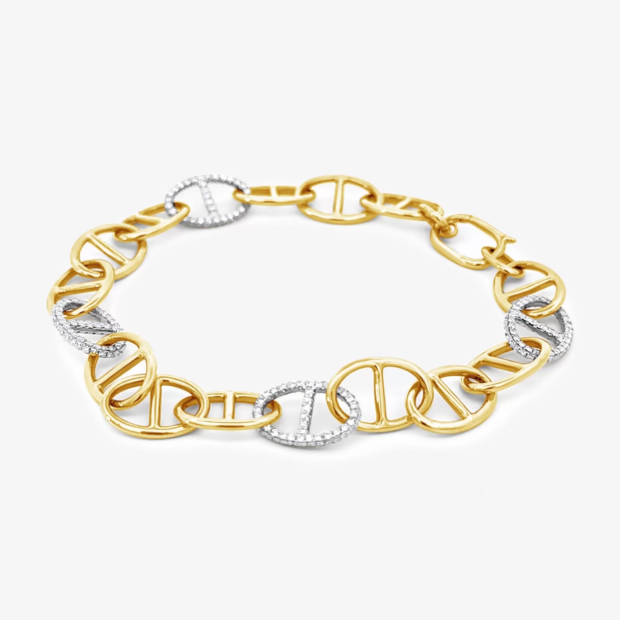 Diamond Anchor Link Bracelet