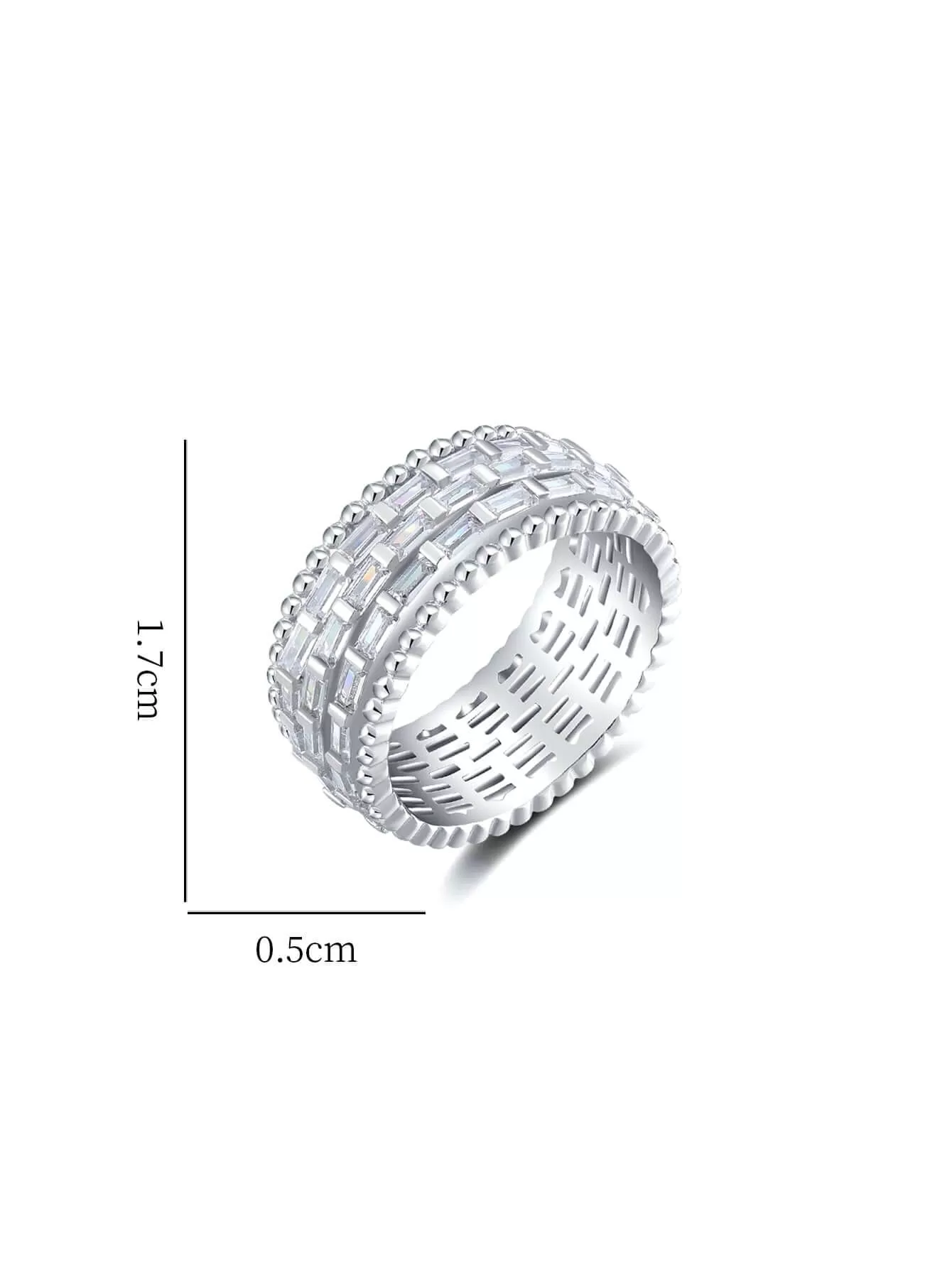 Dislocation Ring 18ct White Gold Plated Vermeil