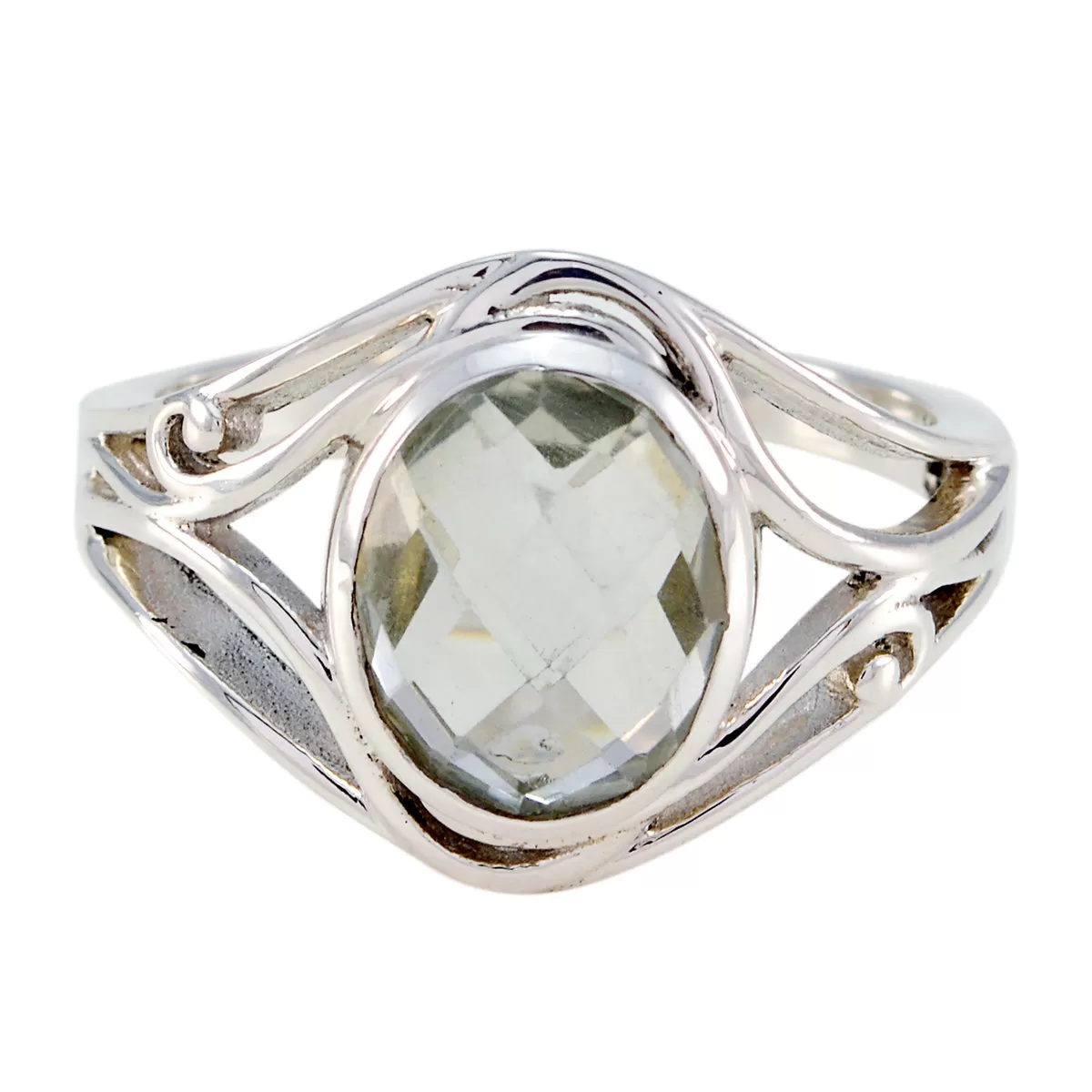 Dollish Gem Green Amethyst Silver Ring Hanging Jewelry Organizer