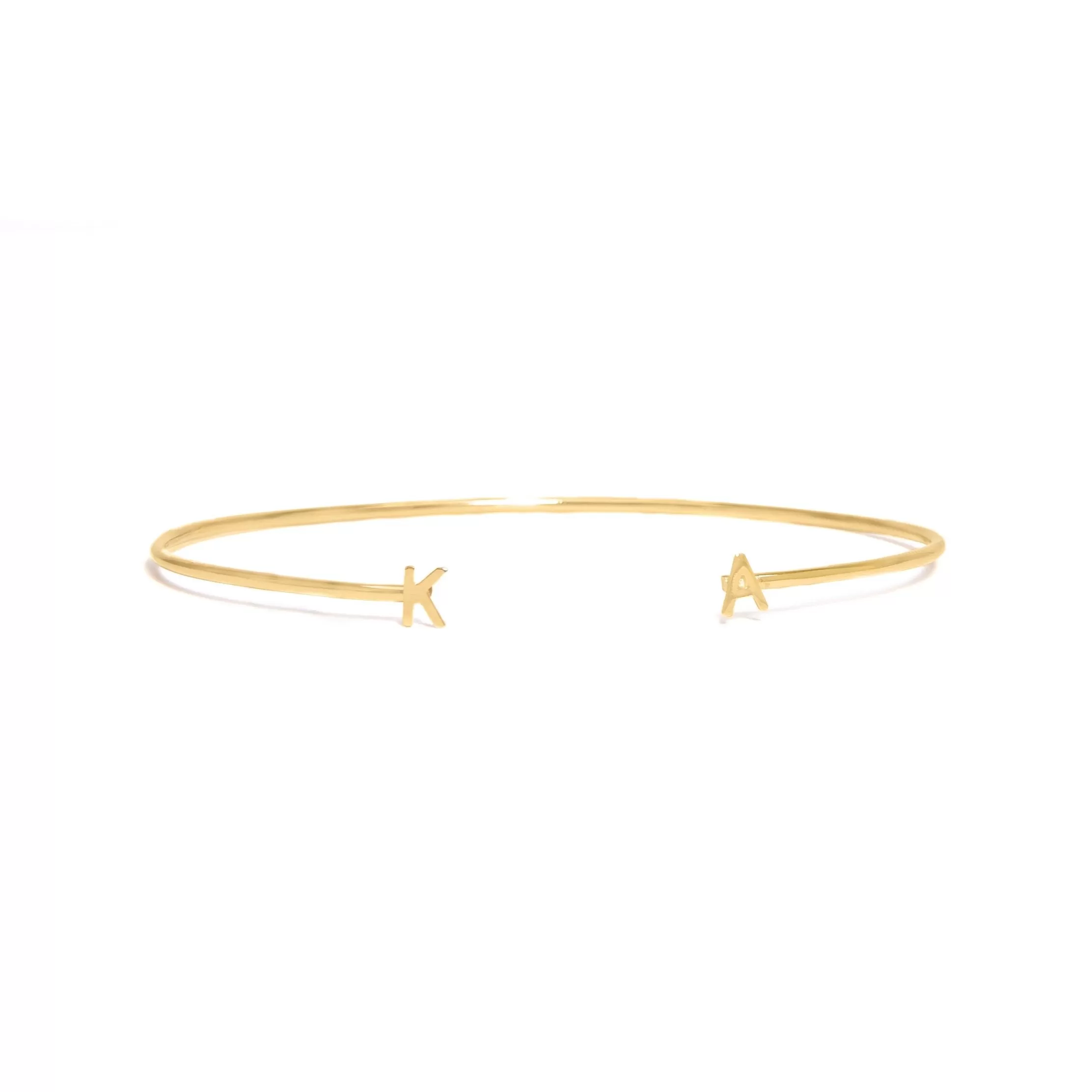 Double Initial Bangle