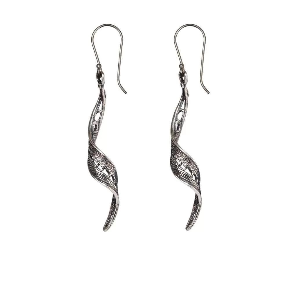 Earrings sterling silver 925 spiral design / earrings for woman