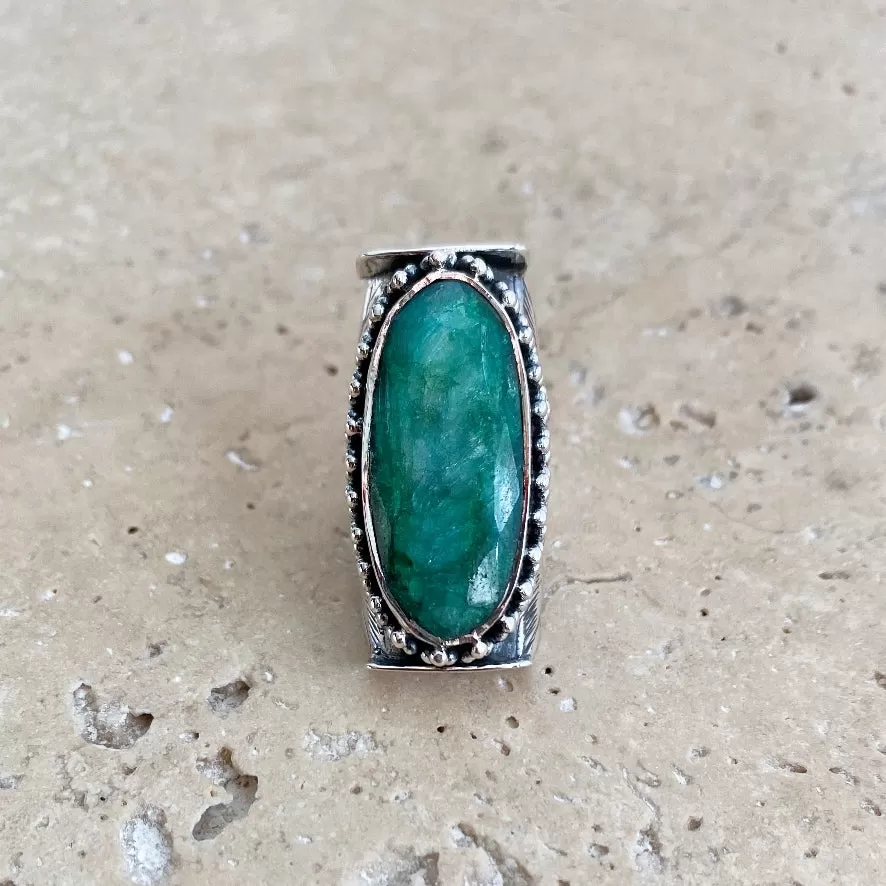 Emerald Quartz Ring - Devani