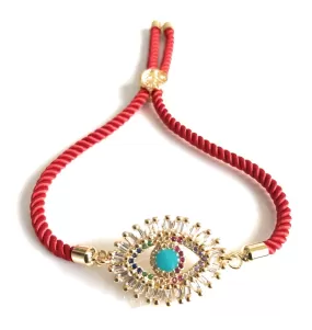 Evil Eye Lucky Charm Red Bracelet, Jewish Gift.